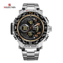 MIZUMS Men's Watches Quartz LED Digital Watch Sport Military Waterproof Clock Male Chronograph Stop Wristwatch Relogio Masculino