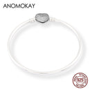 Anomokay nuevo 100% Plata de Ley 925 lindo pequeño León brazaletes pulseras para niños moda regalo de cumpleaños S925 joyería de plata