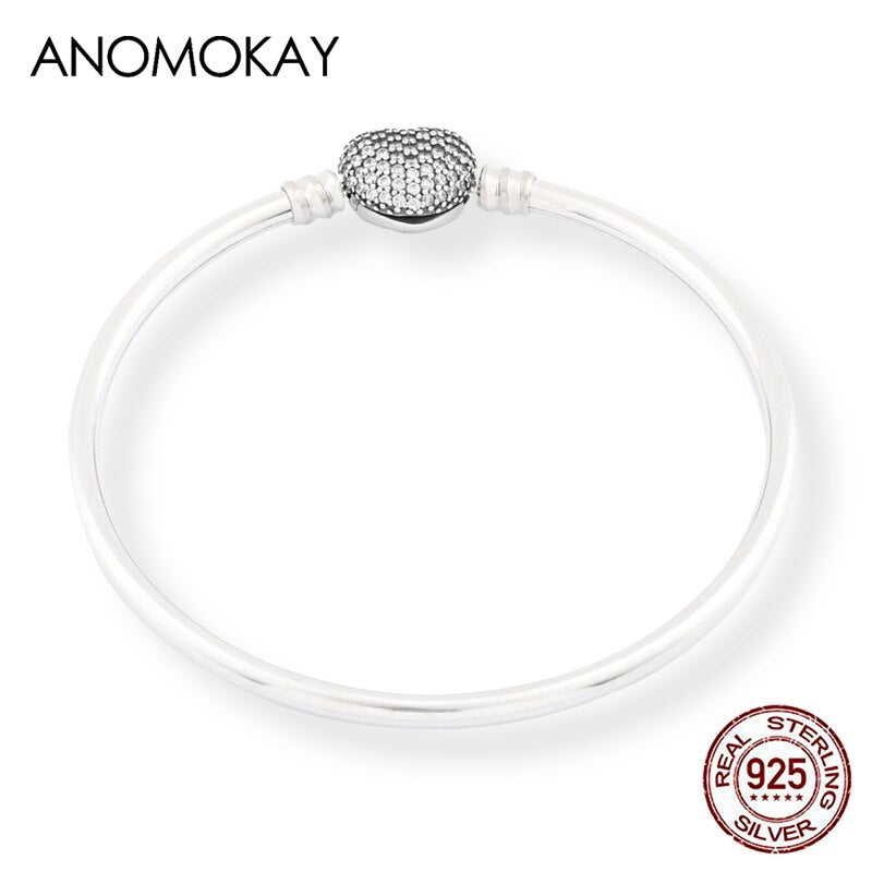 Anomokay Neu 100% 925 Sterling Silber Niedlicher Kleiner Löwe Armreifen Armbänder für Kinder Mode Geburtstagsgeschenk S925 Silber Schmuck