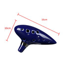 Ocarina cerámica leyenda de 12 agujeros cerámica Alto C Ocarina flauta azul inspirado tiempo instrumento Musical para accesorios para principiantes