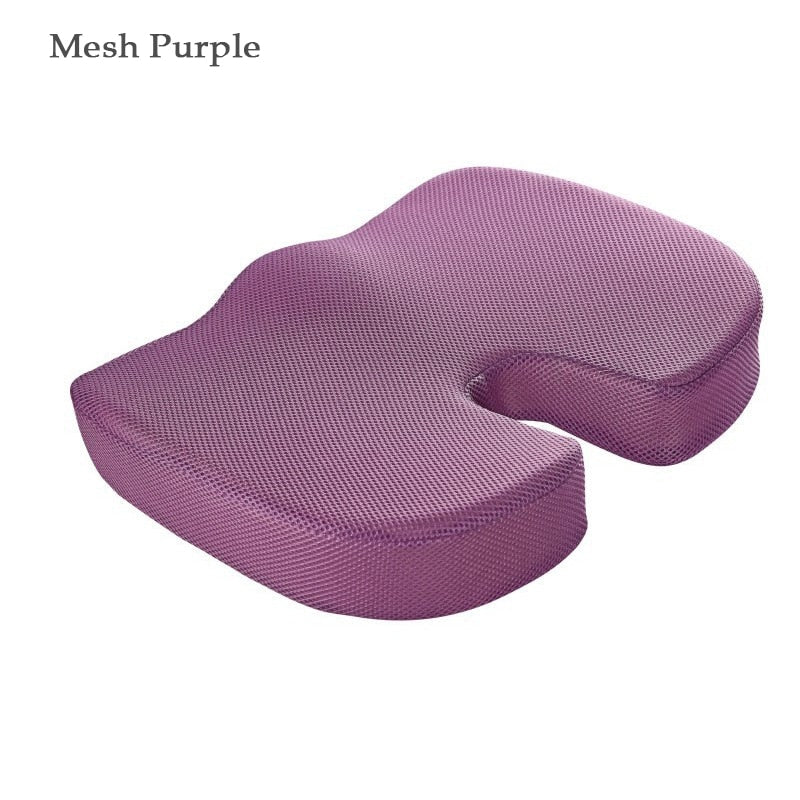 Orthopedics Hemorrhoids Seat Cushion Memory Foam Car Rebound Cushion Office Chair Lumbar Support Pain Relief Breathable Pillow