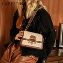 LA FESTIN 2021 New Niche Chain Satchels Organ Designer Women Retro Shoulder Fashion Messenger Square Bag Luxury Leather Handbag