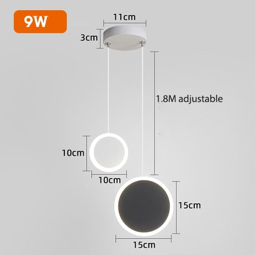 Modern Led Pendant Lights Bedside Bedroom Minimalist Hanging Lamps For Ceiling Background Wall Dining Room Suspension Luminaire