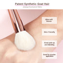 Jessup Make-up-Pinsel-Set, 6–25 Stück, Schwarz/Roségold, Puder, Foundation, Lidschatten, Highlighter, Concealer, Blender, Kosmetik-Set