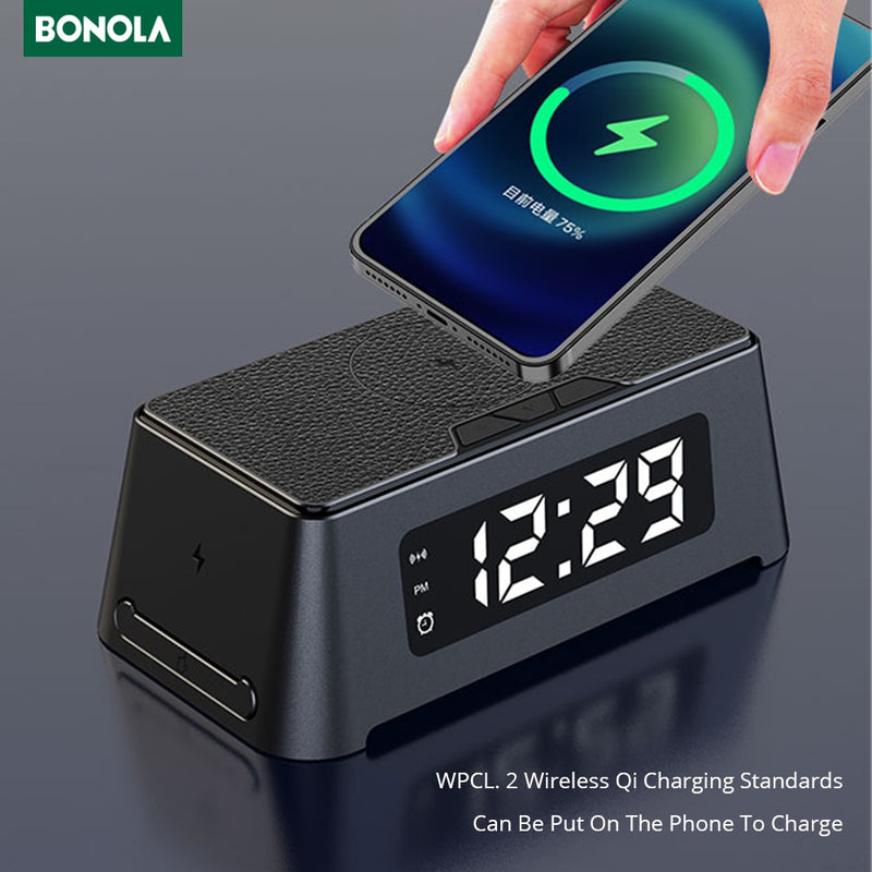 Bonola 15W Qi Wecker Wireless Charger Pad für Apple/iPhone 12 11 XS XR 8 Plus Ladegerät für Apple Watch 6 5 4/Airpods 2/Pro