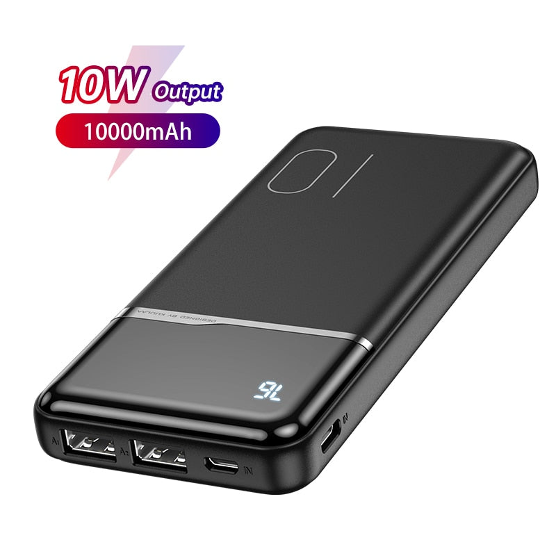 KUULAA 10000mAh Power Bank Portable Charger Power Bank 10000 mAh Fast Charging External Battery Phone Charger For Xiaomi IPhone