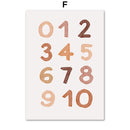 Sonnenschein Liebe Zahl Brief ABC Wandkunst Leinwand Malerei Nordic Poster und Drucke Wandbilder für Kinderzimmer Schlafzimmer Dekor