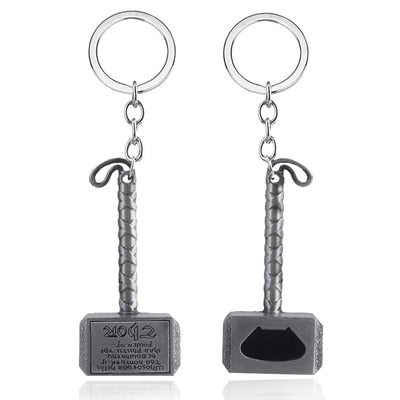 2021 New Thor Hammer Metal Keychain Men Women Car Keyring Movie Fans Accessories