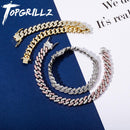 TOPGRILLZ, nueva pulsera cubana de Miami de 8mm a la moda, pulsera de circonita cúbica completamente helada, joyería de rapero de Hip Hop, pulsera para mujer, regalo