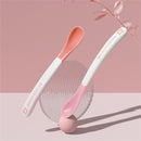 BC Babycare 2pcs Soft Baby Temperature Sensing Spoon BPA Free Food Infant Feeding Tools Flatware Sterilizable TPE Square Spoons