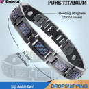 Rainso Bio Energy Titan Armband Armreif Magnetisch Gesundheitspflege Schmerzlinderung Armbänder Für Männer Freundschaft Schmuck Mode