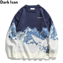DARK ICON Mountain Sweater Men Women Korean Style Men&