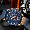 CURREN Fashion Chronograph Uhr Herren Lederuhr Casual Sportuhren für Herren Quarz Armbanduhr Relogio Masculino