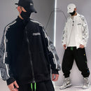 High Street Jacke Herren Cashew Letter Print Reflektierende Windjacke Frühling 2021 Patchwork Herren Bomberjacke Paare