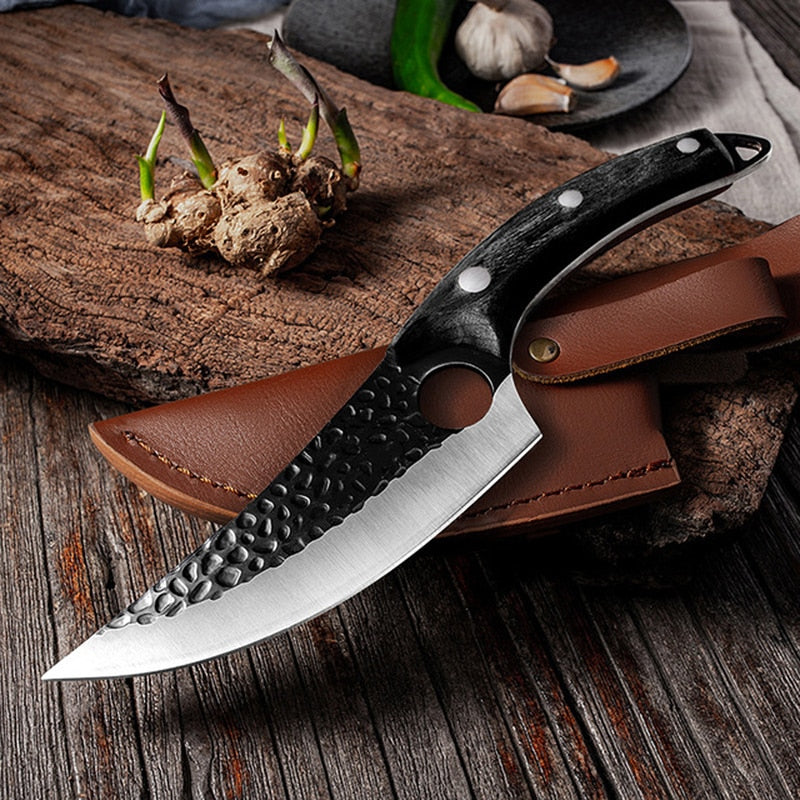 Cuchillo de cocina afilado, cuchillos para deshuesar, cuchillo de Chef para carne con funda, herramienta de cocina