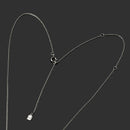 ANDYWEN 925 Sterling Silber 26 Buchstaben Gold Initial AB Anhänger Halskette Dünne lange Kette Verstellbarer Mini PG CZ Schmuck