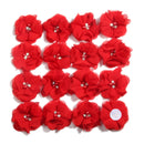 240 STÜCKE 5,5 cm 2 "Perlen Cluster Strass Mitte Chiffon Haar Blume Hand Nähen Blume Boutique Für Baby Stirnbänder