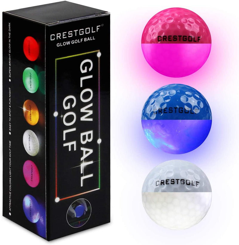 Crestgolf Flashing Golf Ball Night Glow Flash Light Glow LED Golfball-Sechs Farben zur Auswahl