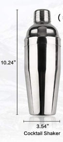 Cocktail-Shaker-Set, 16-teiliges Barkeeper-Set für Mixer, Wein, Martini, Edelstahl-Bar-Werkzeug, Zubehör für Getränkepartys zu Hause