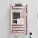 Badezimmer Elektrischer Badetuchwärmer Heizung Handtuchregal Rack Haushalt 55 ℃ Thermostatischer Handtuchtrockner Stanzfreie Heizschiene Schwarz