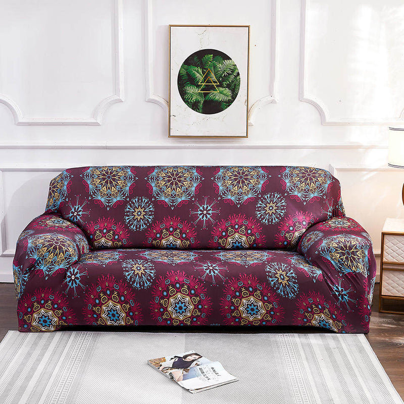 Bohemia Spandex Sofabezug Mandala Muster Sofabezüge Sofa Handtuch Wohnzimmer Möbel Schutzsessel Sofas Sofa