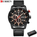 Reloj de marca CURREN, relojes deportivos de cuero para hombre, reloj de pulsera militar de cuarzo para hombre, reloj cronógrafo para hombre, reloj Masculino