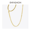 ENFASHION Curve Line Ear Cuff Ohrclips für Frauen Goldfarbe Big Earcuff Ohrringe ohne Piercing Schmuck Kolczyki E1124