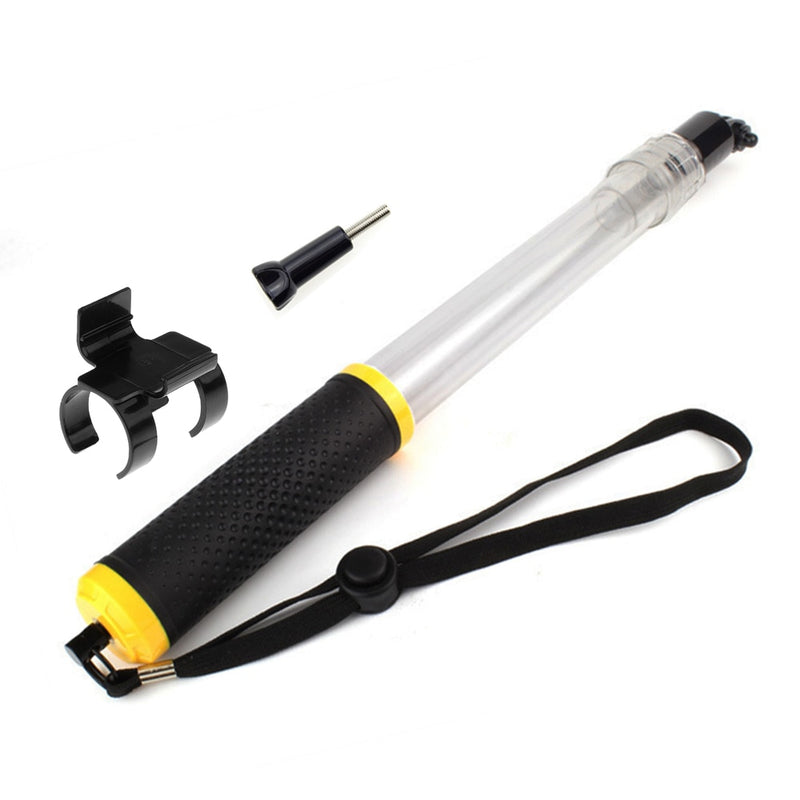 Adjustable Telescopic Transparent Waterproof Monopod Selfie Stick for GoPro Hero 7 6 5 4 3+ with Remote Control Connector