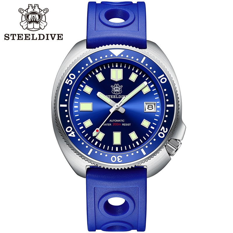 SD1970 Steeldive Brand 44MM Reloj de buceo para hombre NH35 con bisel de cerámica