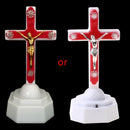 LED-Licht Christus Jesus Lcon Cross Home Church Pray Ornaments Church Souvenirs 11UA