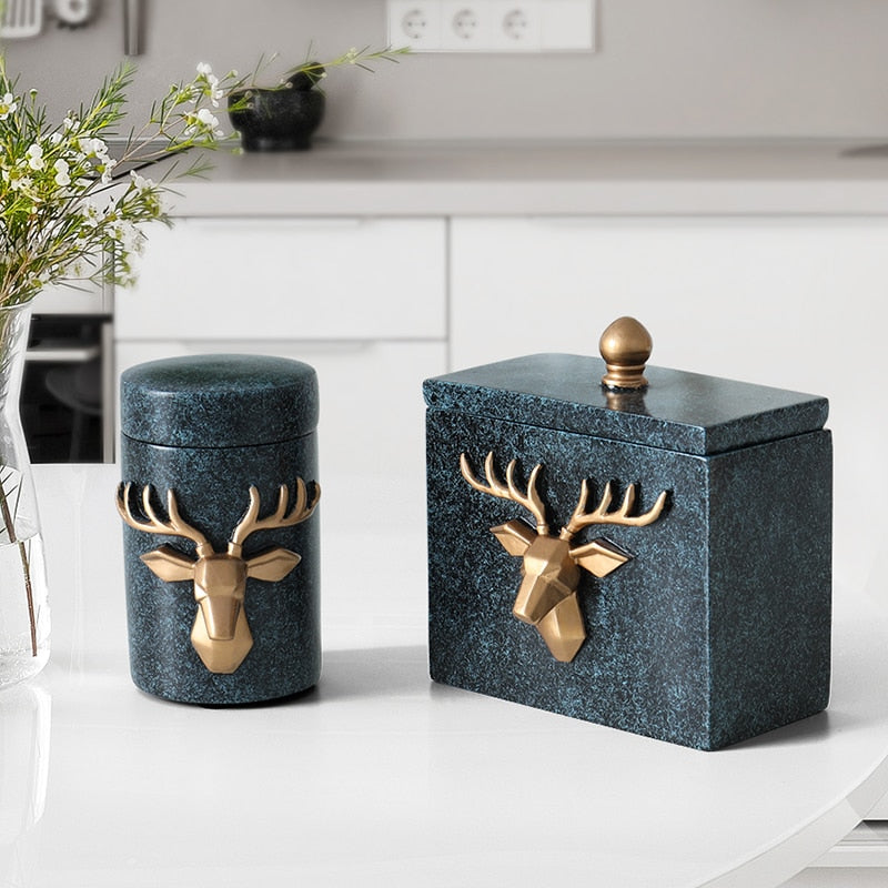 Deer Head Craft Toothpick Holder Tabel Storage Box Toothpick Dispenser Container Toothpick Dispenser