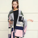 VISROVER Luxusmarke Frau Winterschal Mode weibliche Schals Kaschmir Handfeeling Winter Wraps Blumenwebart Winter Hijab Schal