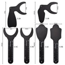 6 Stück Zahnkieferorthopädische schwarze Hintergrundplatte Foto Bild Kontrastplatte Orale Wangenplatte mit Skalenmarkierung Autoklavierbare Werkzeuge