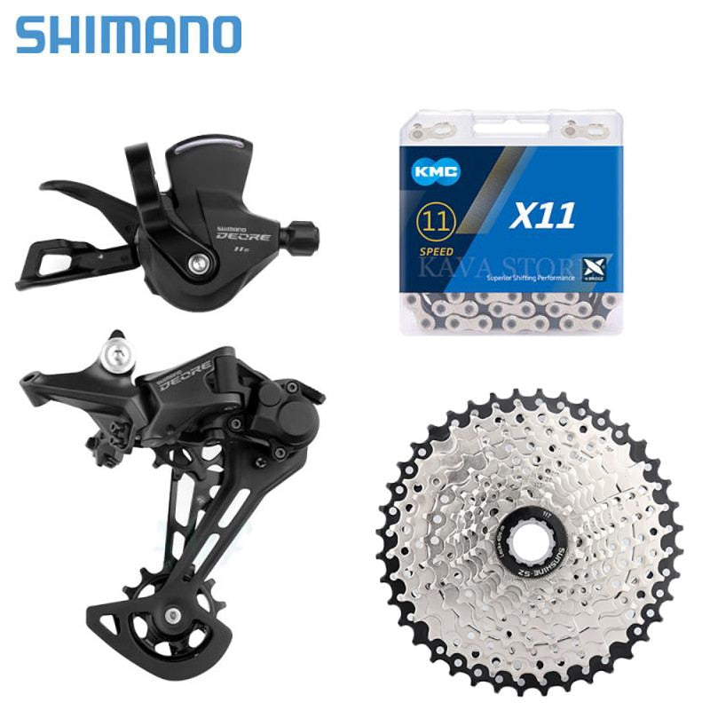Shimano Deore M5100 1x11 Speed MTB Derailleurs 11V Right Shifter KMC X11 Chain 11S Cassette 42T 46T 50T 52T Bike 11V Groupset