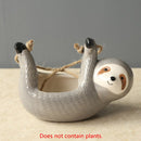 Nordic Wandbehang Keramik Vase Faultier Blumentopf Scindapsus Chlorophytum Topfpflanze Tier Blumentopf Hausgarten Dekoration