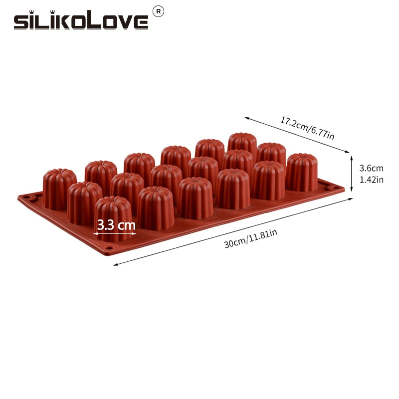 SILIKOLOVE Molde de silicona de 18 cavidades para hornear Mini Muffin Cup Cakes Dulces Utensilios para hornear DIY