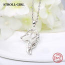 Strollgirl Sterling Silver 925 Cute Animal Dog Pet Necklaces &amp; Pendants Women Fashion Jewelry Making for Women Gift