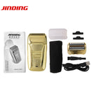 Elektrorasierer für Männer Rasiermaschine Rasieren Bartschneider USB-Kabel Retro-Kolben-Doppelschneidkopf Galvanikkörper