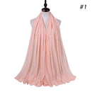 Luxuey Pom Pom Bubble Chiffon Hijab Schal Frauen Langer Schal Wrap Muslim Stirnband Maxi Islamischer Sjaal 180 * 70 cm