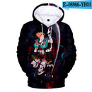 Die neuesten 3D Hisoka Hoodies Sweatshirts Männer Frauen Hoodie Mode Herbst 3D Comic Hisoka Jungen Mädchen Schwarz + Weiß Pullover