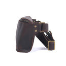 PNDME, bolso de pecho para hombre de cuero genuino multifuncional retro, riñonera de cuero de vaca crazy horse, bolsos de mensajero de hombro pequeños deportivos