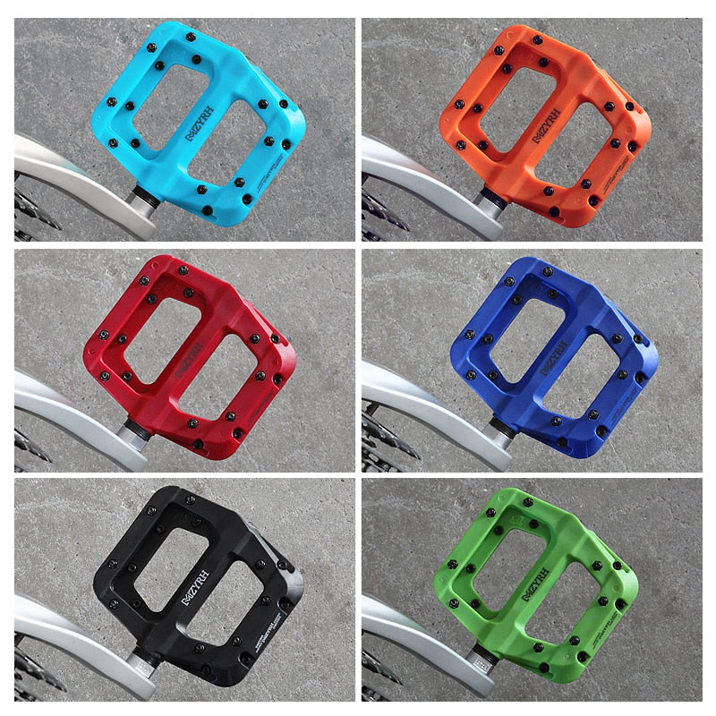 MZYRH Ultralight Seal Bearings Bicycle Bike Pedals Cycling Nylon Road bmx Mtb Pedals Flat Platform Bicycle Parts Accessories