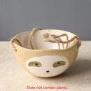 Nordic Wandbehang Keramik Vase Faultier Blumentopf Scindapsus Chlorophytum Topfpflanze Tier Blumentopf Hausgarten Dekoration