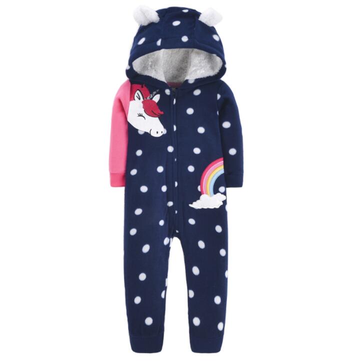 Orangemom Spring Fleece Baby Rompers Coats For Infant Clothes Hooded With Ear Lovely Camo Jumpsuits For Baby Boys Clothing Home