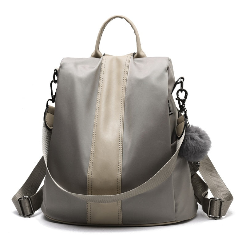 HERALD FASHION Qualitäts-Leder-Anti-Dieb-Frauen-Rucksack mit großer Kapazität, Haarballen-Schultasche für Teenager, Mädchen, männliche Reisetaschen