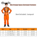 Reneecho Kinder Space Astronaut Kostüm Jungen Orange Astronaut Cosplay Splitter Spaceman Kostüm für Halloween