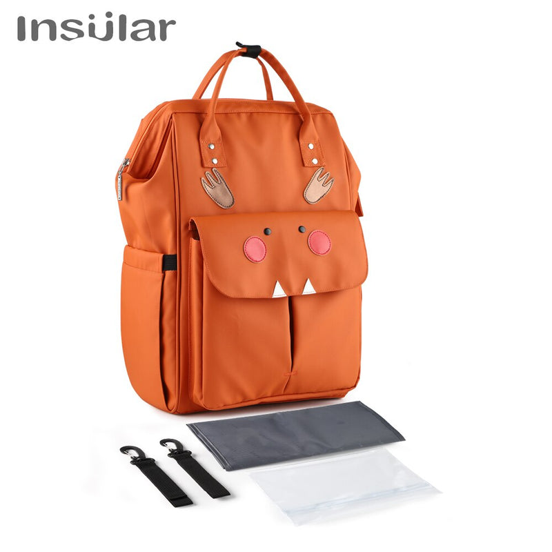 Insular New Cartoon Design Diaper Bag Backpack Waterproof Mommy Bag For baby care  Large Capacity Baby Travel Stroller Bag