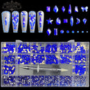 21 Grids Crystals Diamonds Nail Strasssteine ​​Set 3100pcs FlatBack Strasssteine ​​Kit funkelnde Nail Art mit 1 Stift für Dekorationen