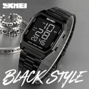 SKMEI 2 Time Men Digital Sport Watches Brand Countdown Stopwatch Fashion LED Electronic Wristwatch Male Reloj Hombre