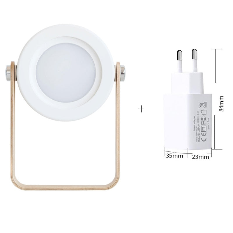 Luz de noche LED de lectura regulable táctil plegable, lámpara de farol portátil recargable por USB para niños, regalo para niños, dormitorio de cabecera